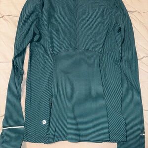 Lululemon Teal Striped Long Sleeve Top